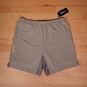 RLX Ralph Lauren Gray Running Gym Shorts Size M Polyester Elastane Brand New